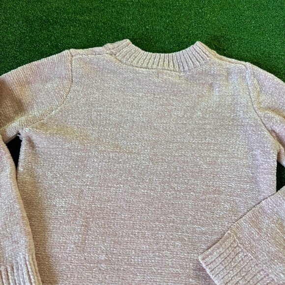 Btween Girls' Long Sleeve Subtle Metallic Sparkle Pink Knit Sweater Top Size 10 - Picture 11 of 11